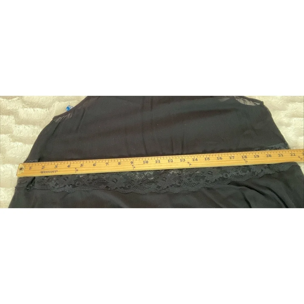 Free People Intimately Womens Small Black Go Lightly Lace Slip Dress Hanky